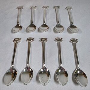 Vintage HIC‎ Japan Stainless Teacup Demitasse Spoons Set of 10 Whimsical